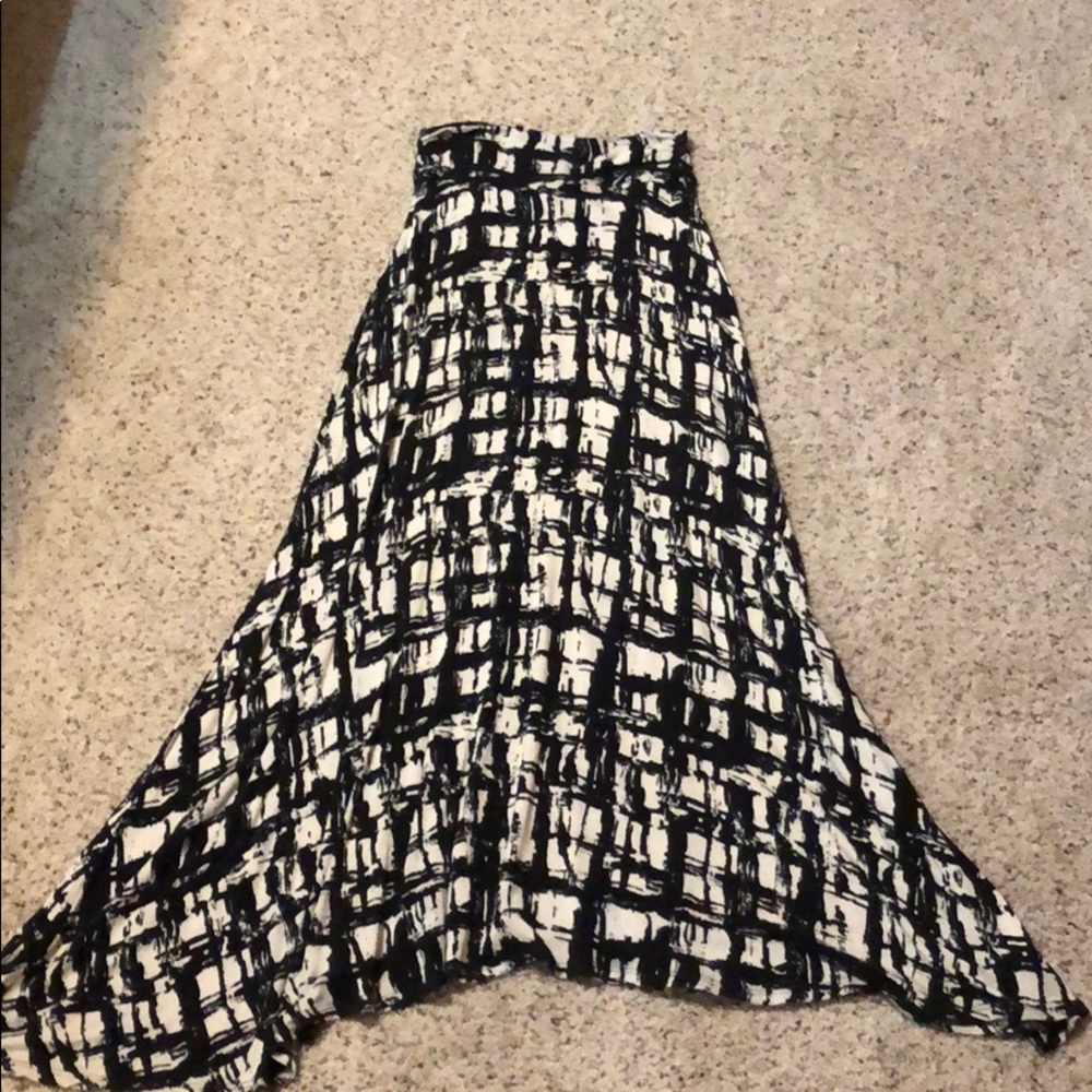 Maxi skirt black & tan